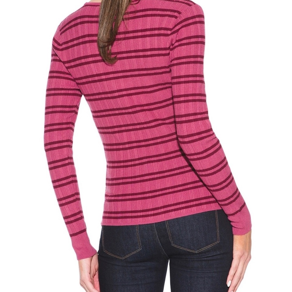 WHBM Striped Rib-Knit Pullover - Picture 2 of 6